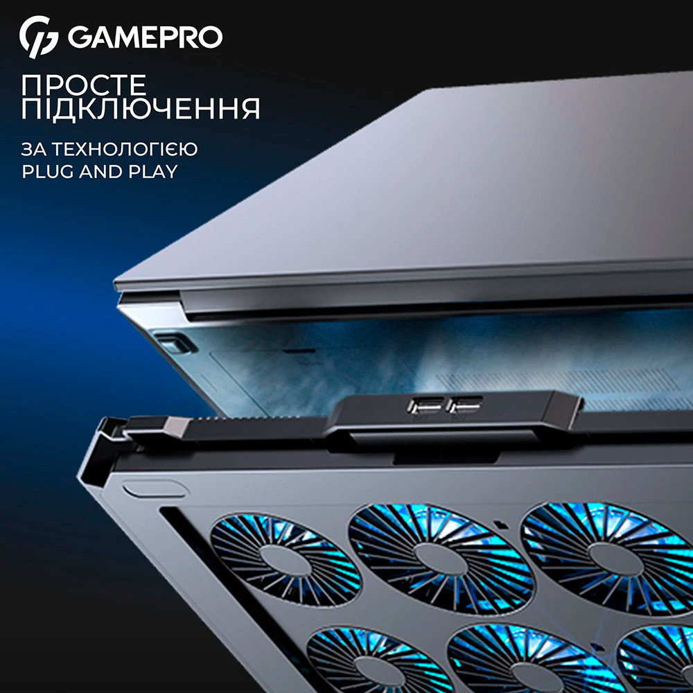 Охолоджуюча підставка для ноутбуку GamePro CP795 ( Чорний ) Харків - фото 15