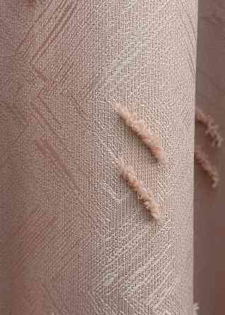 Шторная ткань Лен Букле цвет пудровый 1880ш Киев