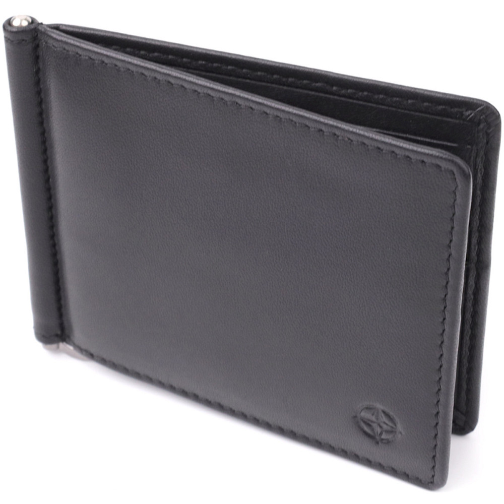 Затискач для грошей з м'якої натуральної шкіри Tony Perotti 20848_1 (5000 nero) Чорний Київ - фото 1