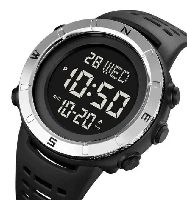 Чоловічий спортивний годинник Skmei 2015 (Чорний з чорним циферблатом S) Київ - фото 3