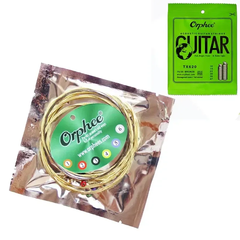 Струни для акустичної гітари Orphee TX620, 6 шт, Extra Light Київ - фото 2