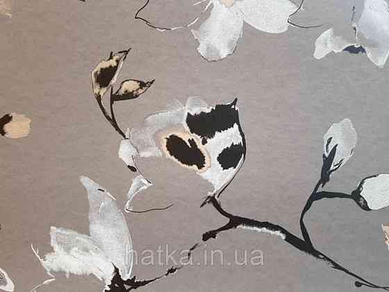 Шпалери флізелінові Khroma LAV005 LA VIE EN ROSE сірі гілки квіти сірі і коричневі Київ