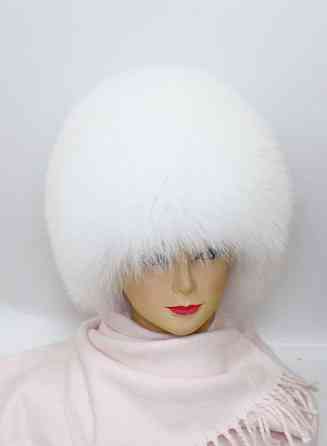 Шапка хутряна жіноча з песця Шарлотта Білий Харків