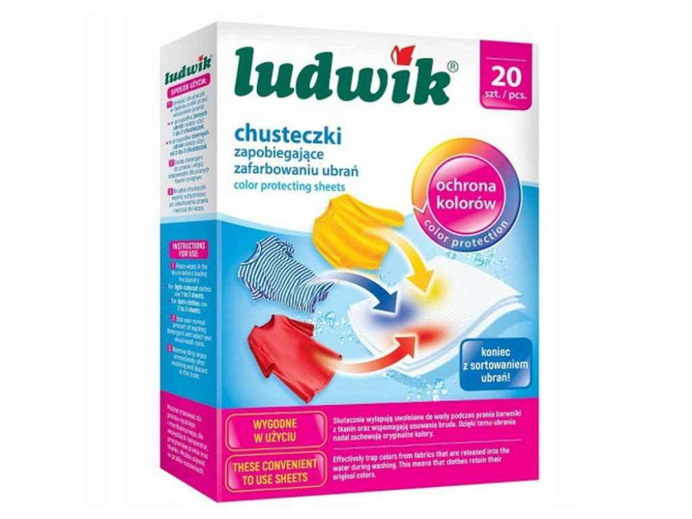 Серветки для прання 20шт COLOR для захисту тканин ТМ LUDWIK Київ - фото 1