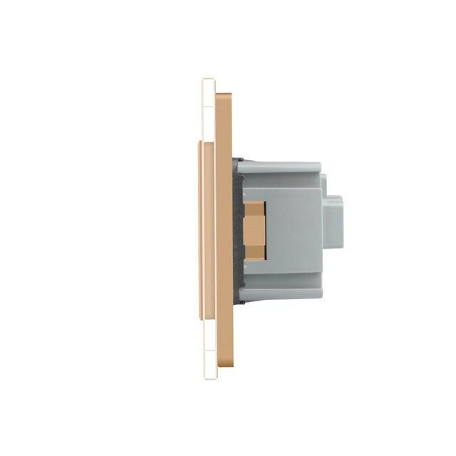 Розумний сенсорний ZigBee вимикач 1 сенсор 3 розетки Livolo золото скло (VL-C701Z/C7C3EU-13) Коломыя - изображение 7