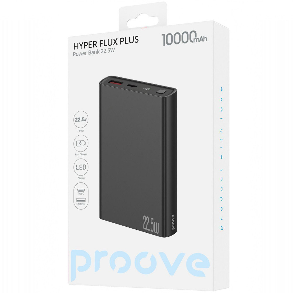 Універсальна мобільна батарея Proove Hyper Flux Plus 22.5 W 10000 mAh White (PBF122120002) ( Білий ) Харків - фото 2