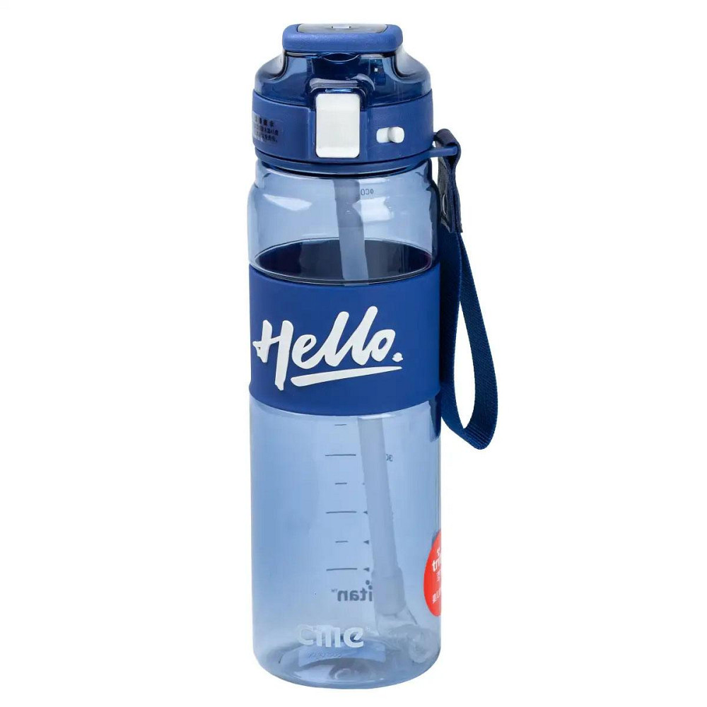 Синяя бутылка для воды 860 мл с ремешком Киев - изображение 1
