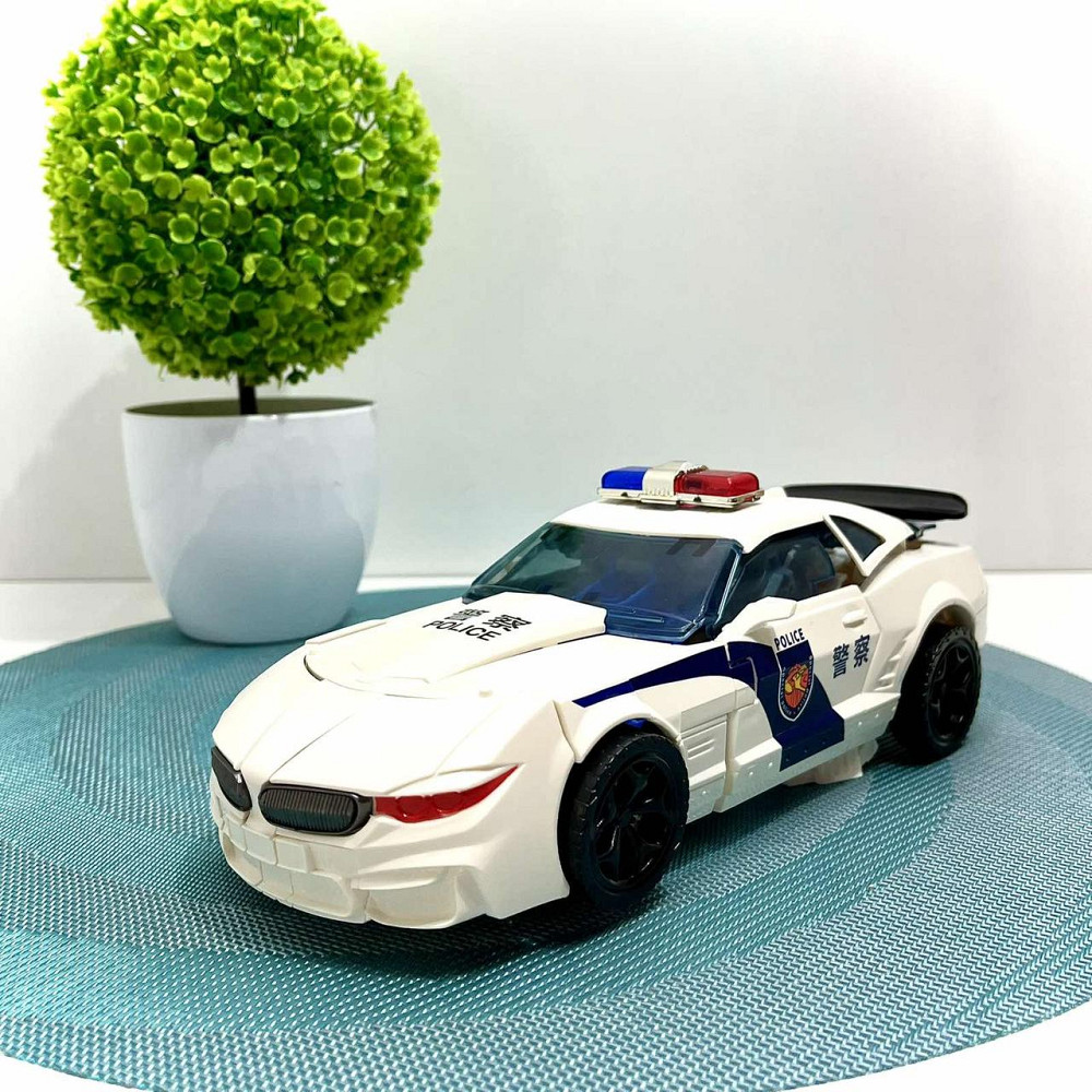 Робот-трансформер машинка 24см з аксесуарами Біло-синій (JJ707A-B-C) Чернігів - фото 2