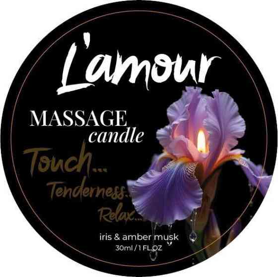 Массажная свеча L'amour Iris and Amber Musk с ароматом ириса и янтарного мускуса, 30 мл Sex Aura Киев