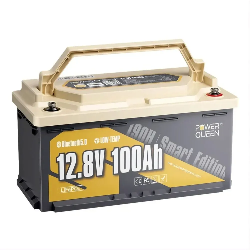 Акумуляторна батарея літій-залізо-фосфатна з Bluetooth 12.8В 100А*год LiFePO4 Power Queen H190 P12V100-100-RV190-BT-4-AC150 Киев - изображение 2