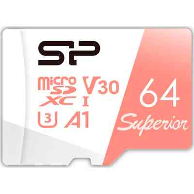 Карта памяти Silicon Power 64GB microSDXC class 10 UHS-I U3 V30 A1 Superior (SP064GBSTXDV3V20SP) Винница