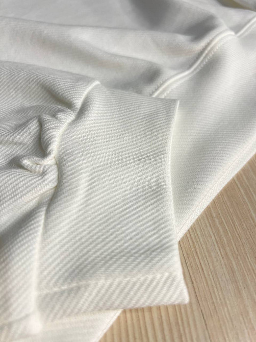 Світшот жіночий U S 36918 оверсайз рубчик діагональ вишивка “in”, білий, one size Київ - фото 6