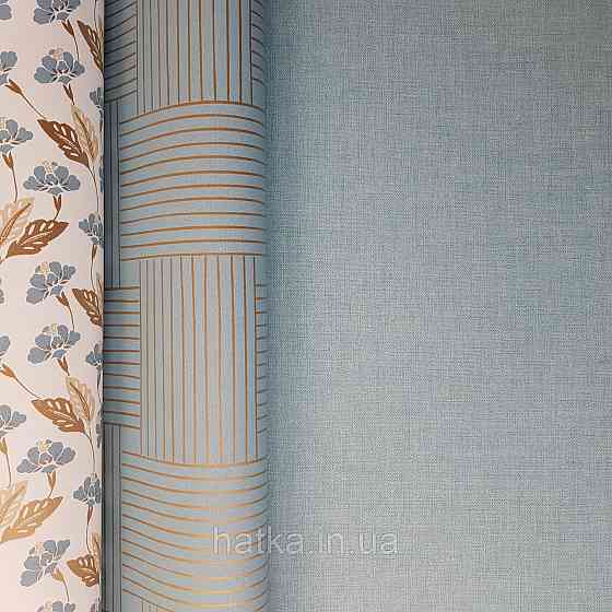 Шпалери вінілові на флізелін Caselio Mystery 0.53х10 м гладкі однотонні блакитні світло бірюзові Київ