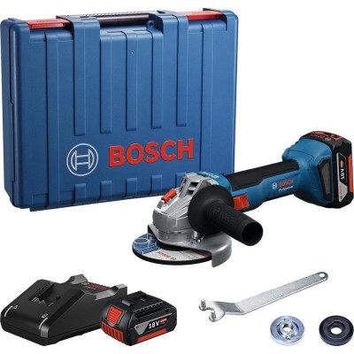 Шліфувальна машина Bosch GWS 18V-8 125мм, 18В, 2x4Ah, 0-11000об/хв, 1.7кг, кейс (0.601.9N9.020) Вінниця - фото 1