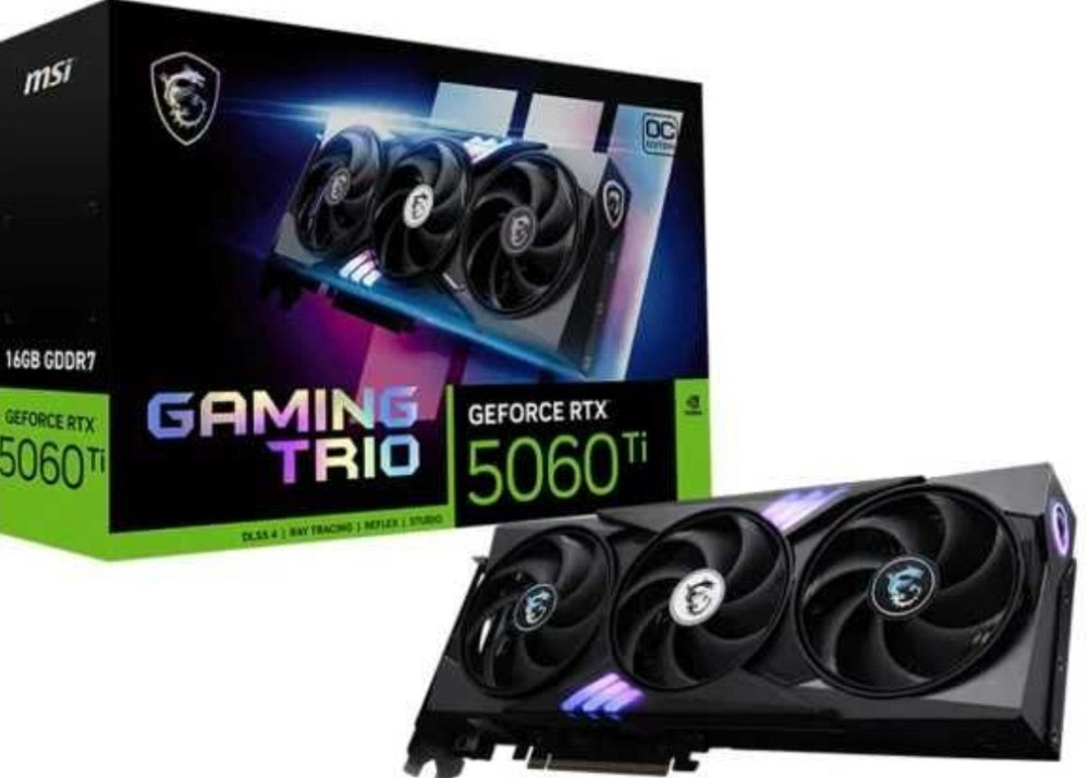 Відеокарта MSI GeForce RTX 5060 Ti Gaming Trio OC 16Gb. GDDR7 DLSS4 Київ - фото 1