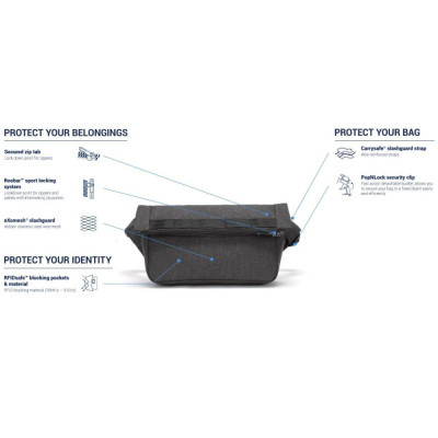 Сумка Pacsafe Metrosafe X sling pack Синяя (30650646) Винница - изображение 7