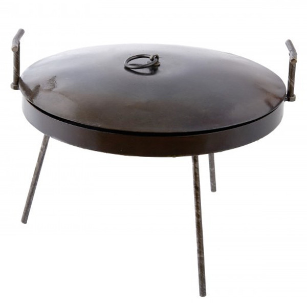 Сковорода з диска борони для багаття 40 см з кришкою та чохлом для пікніка, диск для смаження Київ - фото 2