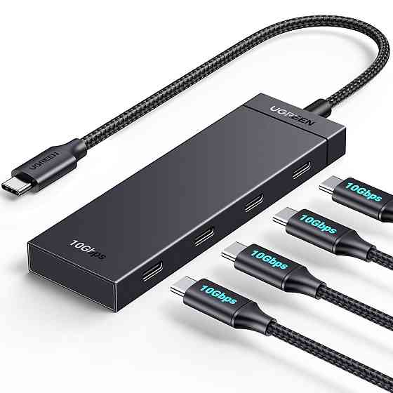 Хаб USB 3.2 Type-C -> 4хUSB-C 3.2 Gen2 10Gbps Black CM806 Ugreen Вінниця