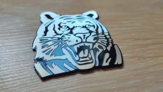 Наклейка на авто Тигр алюминиевая Киев