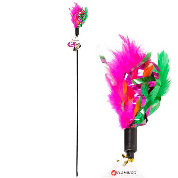 Flamingo Feather Stick ФЛАМИНГО ПЕРЬЯ дразнилка с перьями, игрушка для котов Киев - изображение 1