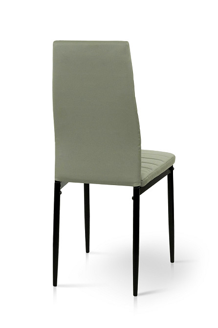 Стілець Ріо, чорний/шкірзам світло-сірий Киев - изображение 4