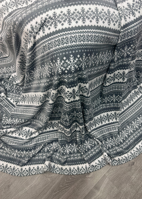 Плед-покривало Decorator WellSoft 150х210 см з різдвяним принтом Сірий (87-175) Київ - фото 8