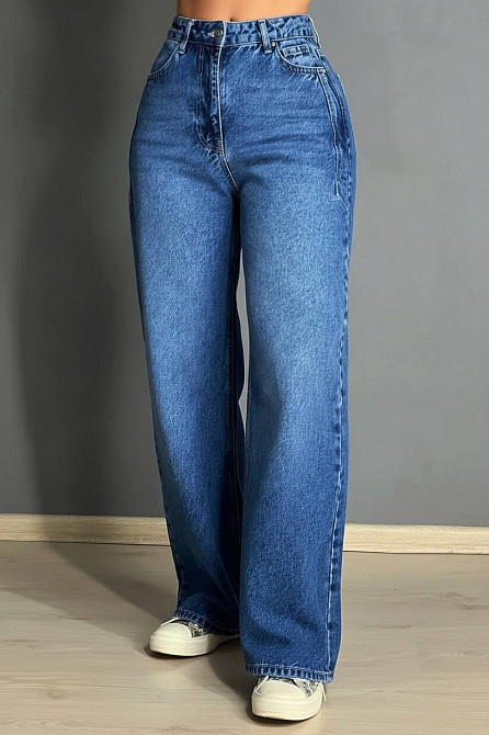 Джинсы женские It’s Basic 2499-2-S-6 Wide Leg с высокой талией и выточками светло-синие, светло-синий, 40, 40, 76 см, 104 см Киев - изображение 20