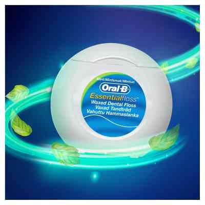 Зубна нитка Oral-B Essential floss Waxed м&apos;ятна 50 м (3014260280772/5010622005029) Вінниця