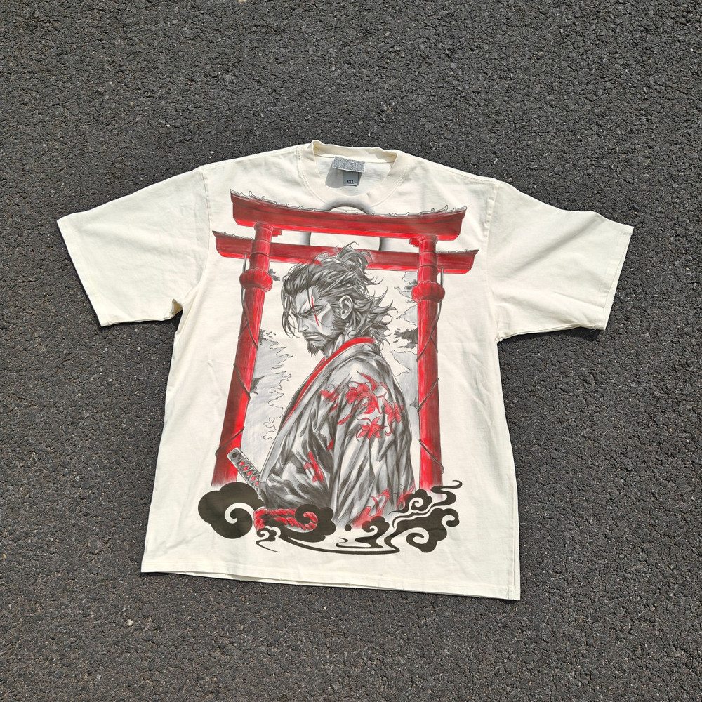 Футболка мужская с принтом аниме Аниме Вагабонд Мийамото Мусасхи оверсайз (S/M/L) Черний Днепр - изображение 5