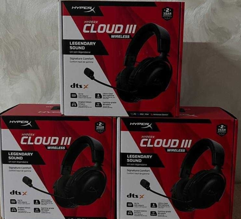 Навушники з мікрофоном HyperX Cloud III Wireless Black (77Z45AA) Киев - изображение 2