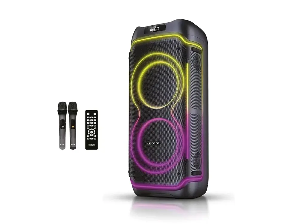 Акустична переносна колонка ZXX-5530 80Вт 2x8" TWS/FM/USB/TF/BT/REC/LED/2MIC/ДК Одеса - фото 2