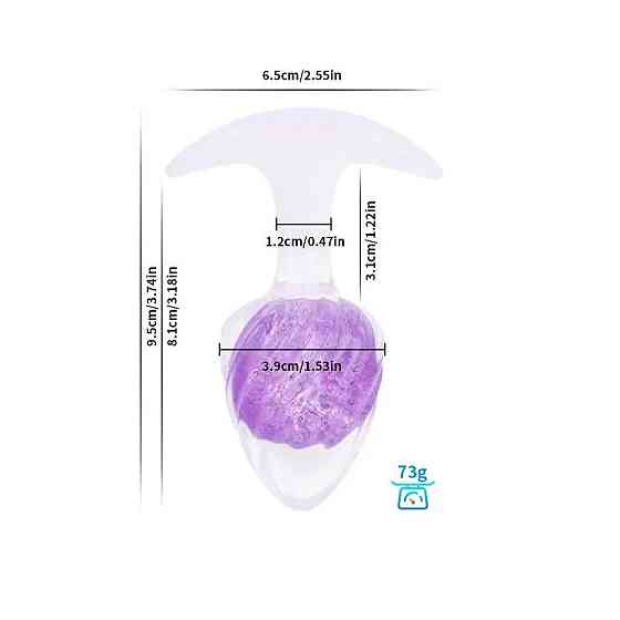 Анальная пробка Liebe Seele Icecream-shaped Crystal Anal Plug - Purple Medium Sex Aura Киев