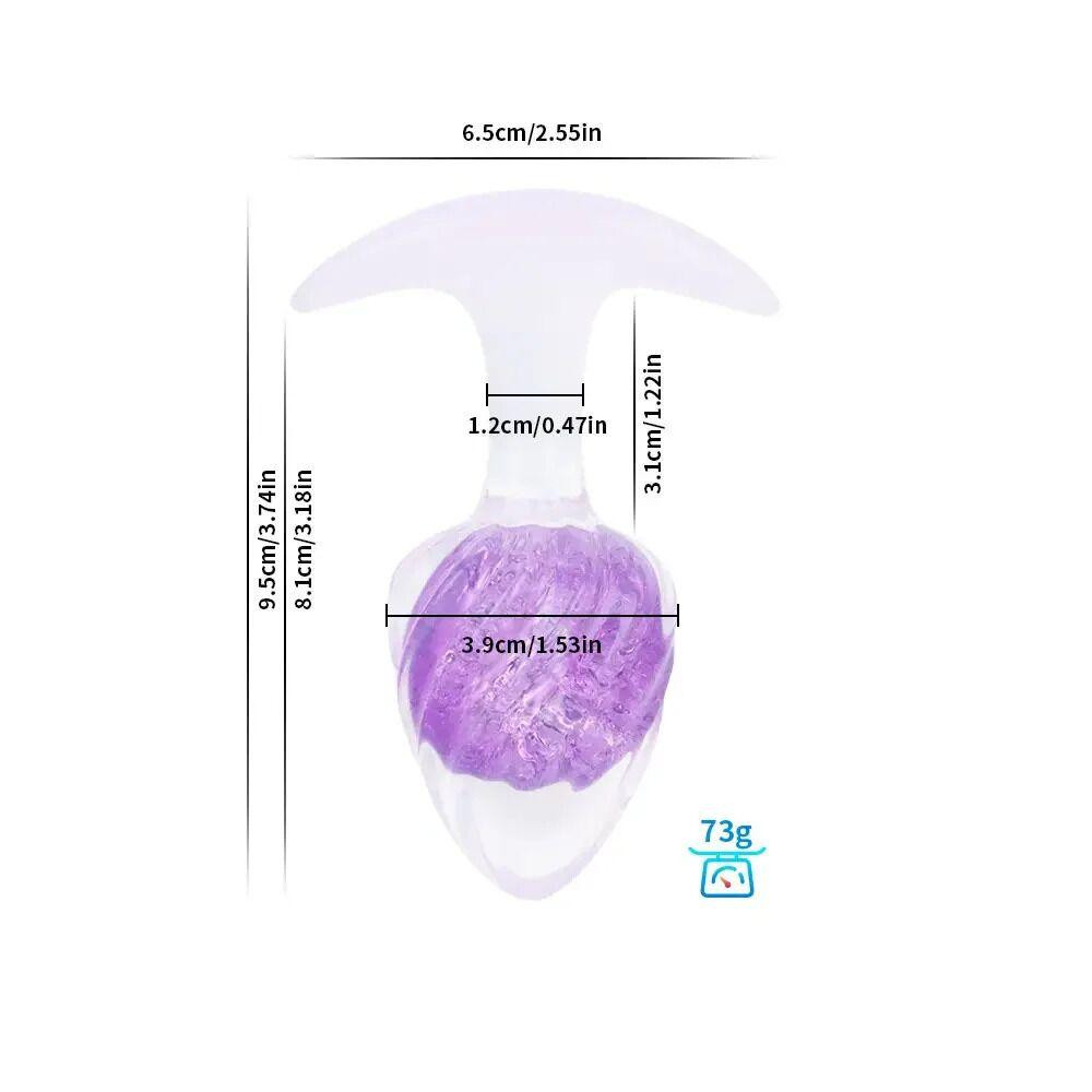 Анальная пробка Liebe Seele Icecream-shaped Crystal Anal Plug - Purple Medium Sex Aura Киев - изображение 2