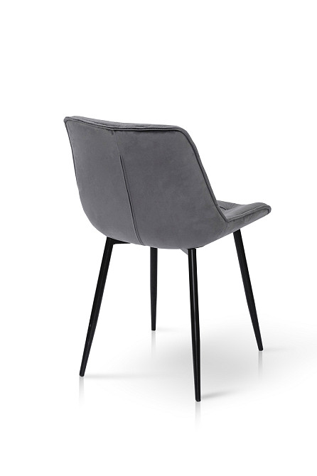 Стілець Прадо чорний/ велюр сірий Київ - фото 6