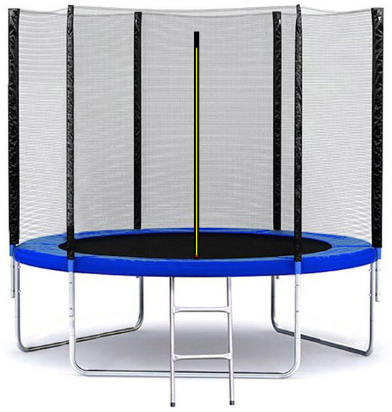 Батут SkyJump 312 см із захисною сіткою і сходами спортивний ігровий Київ - фото 2