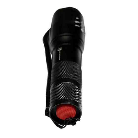 Фонарик с аккумулятором ручной 10Вт, IP65, черный Днепр