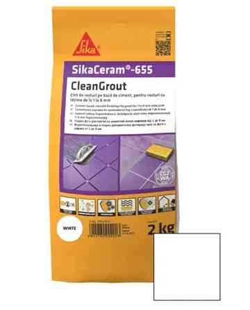 Затирка цементна для швів Sika Sikaceram-655 white білий 2 кг Киев