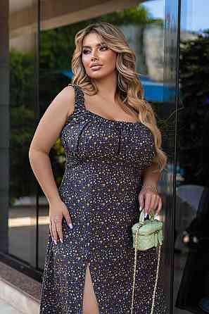 Літня жіноча сукня міді "Bella" | Батал Графіт, 54-56 Київ