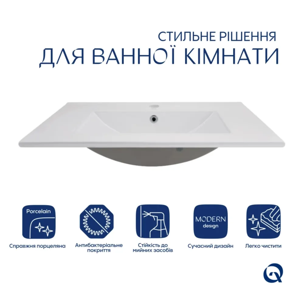 Комплект Albatross: Раковина врезная мебельная 720x460x180 мм, White, прямоугольная + Донный клапан Pop-up PU02O Киев - изображение 9