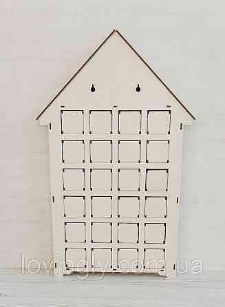 Адвент календар з дерева на 24 дні | Святковий декор для дому Ірпінь