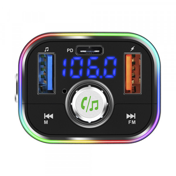Автомобільний FM-трансміттер Aspiring Wave 3 PD 20W LED/Bluetooth/MicroSD/DSP/QC3.0 (WV965771) Киев - изображение 6