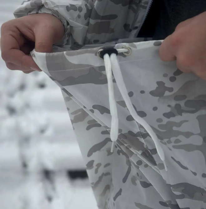 Тактичний маскувальний костюм Alpine (куртка + штани) Білий мультикам Вінниця - фото 6