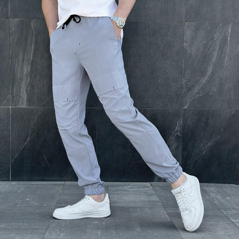 Чоловічі штани джогери з кишенями сірі Pobedov Vershyna Київ - фото 2