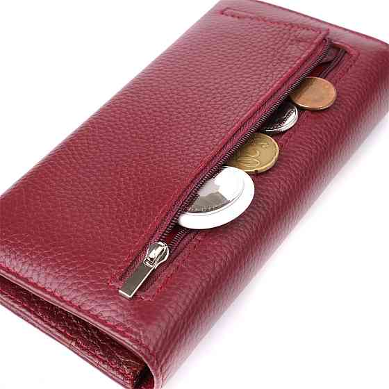 Практичный кошелек для женщин из натуральной кожи ST Leather 23098 Бордовый Киев