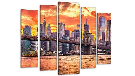 Модульная картина Город Закат Art-90_5 Киев