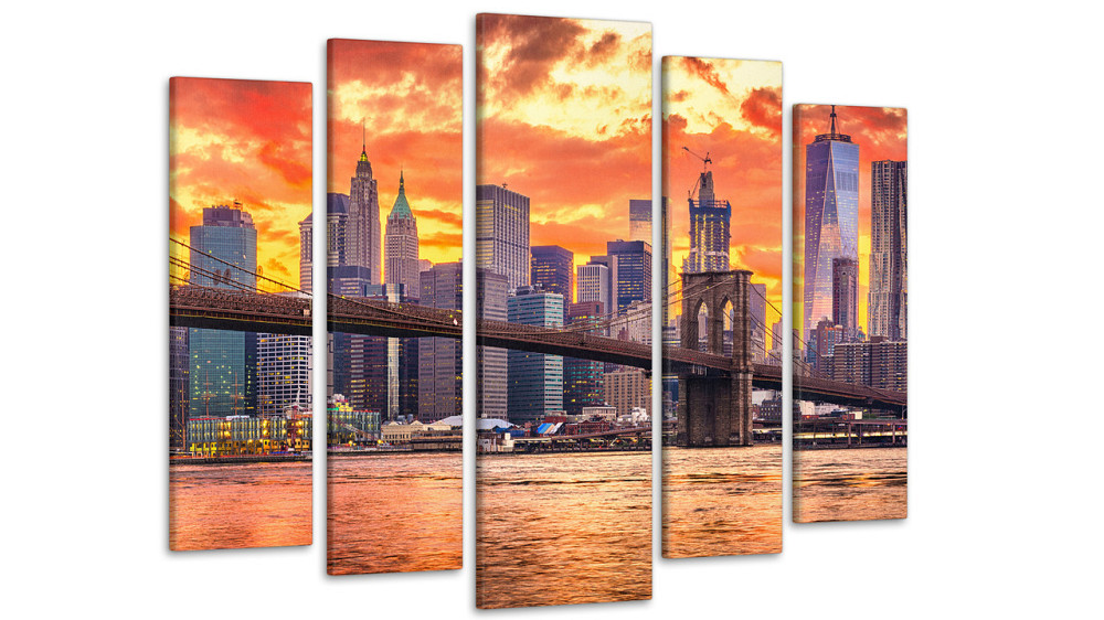 Модульная картина Город Закат Art-90_5 Киев - изображение 3