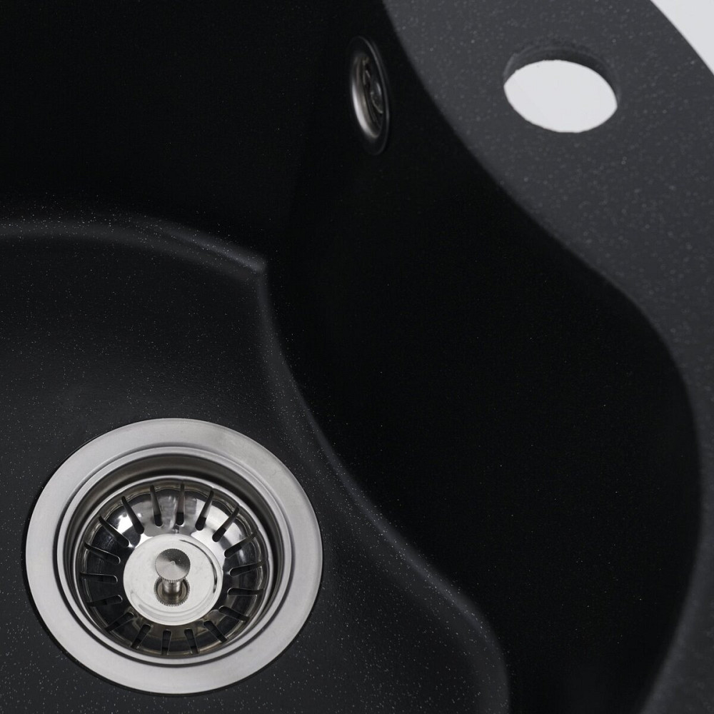 VALESO Гранітна мийка для кухні VALESO TURAS 480 матова Чорний металік Коломыя - изображение 15