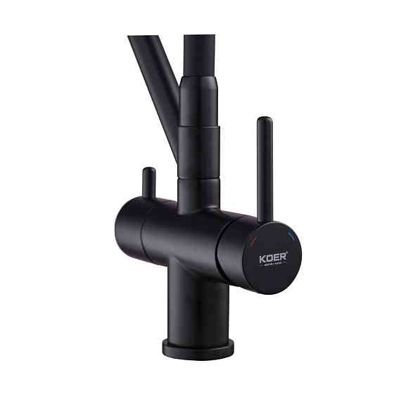 Кухонный смеситель с силик. изливом и вых. для питьевой воды KOER KB-72006-05 (KR3380) Киев