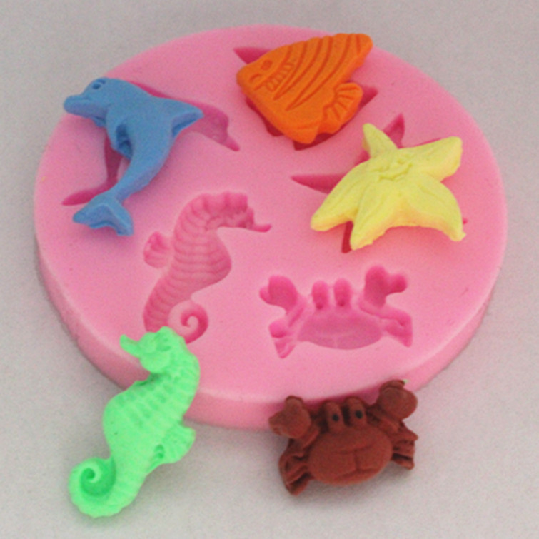 Молд силиконовый морской 58 мм розовый Киев - изображение 16