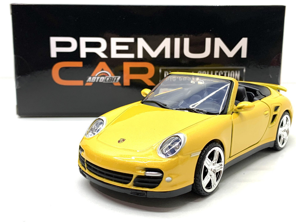 Машина Автосвіт Porsche 911 convertible інерційна відчиняються двері 18 см Жовтий (AP-1932) Чернігів - фото 3